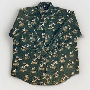 Vintage Ducks Unlimited Button-down Long Sleeve Flying Ducks Shirt Size M
